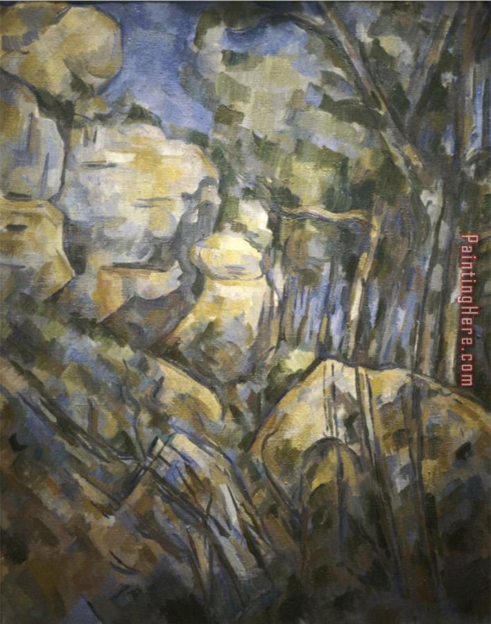 Paul Cezanne Boulders Near The Caves Above Chateau Noir